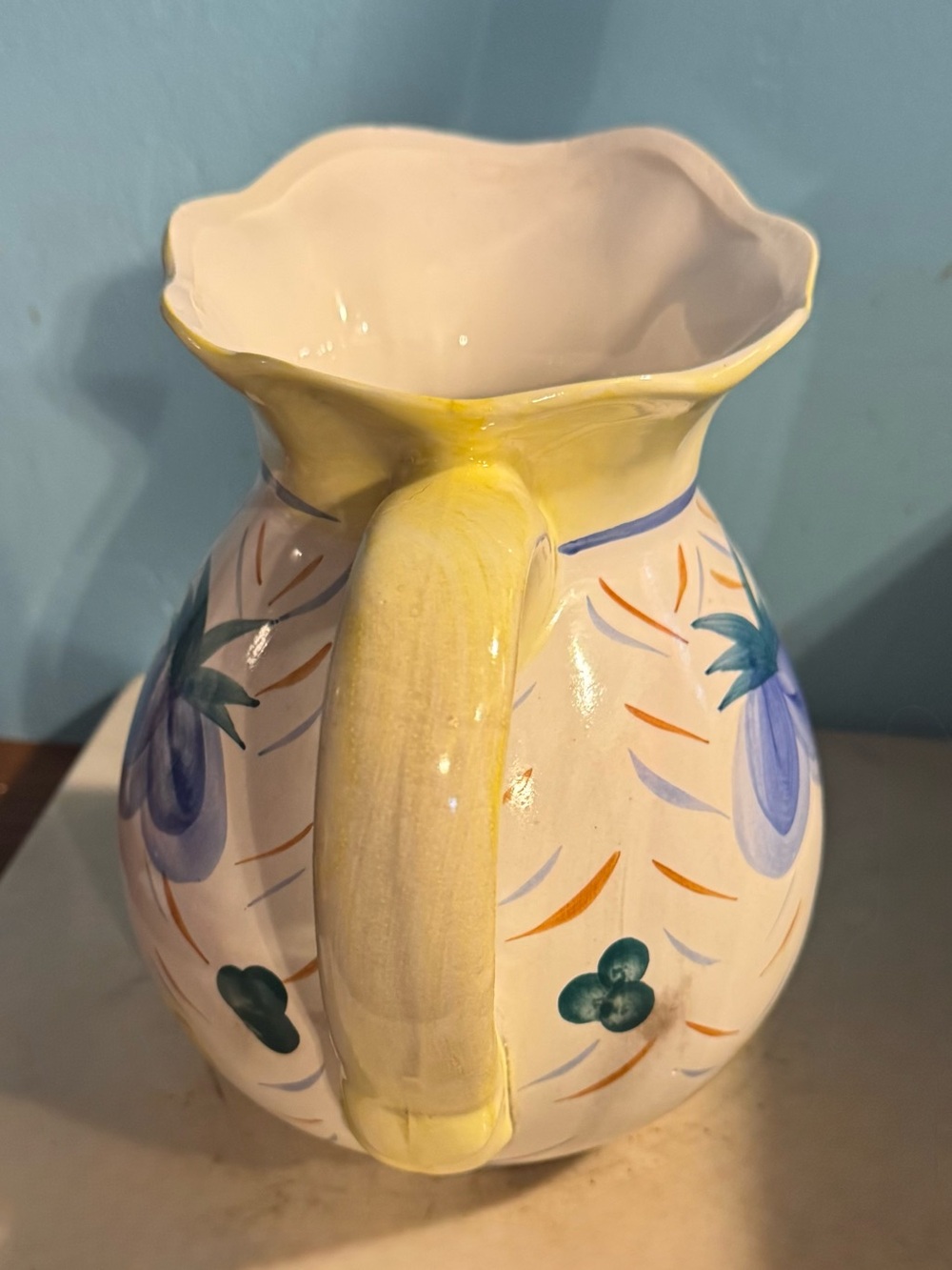 Hand-Painted Floral
Ceramic Pitcher - Picture 4 of 9
